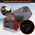thumbnail image 3 of 2WIN2BUY Snow Blower Cover 600D Waterproof Windproof Heavy Duty Polyester with Air Vent Outdoor Snow Thrower Cover Universal Fit for Most Snow Blowers, Black with Grey, 3 of 8