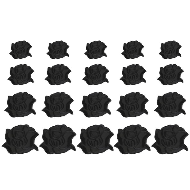Parches para planchar de 20 piezas para ropa, parches de apliques de rosas, parches para vaqueros, parche de reparación para planchar en chaquetas
