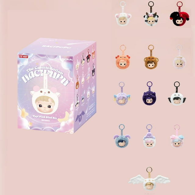 Pop Mart Labubu Cajas de juguetes con figuras de muñecas de peluche de macarrones emocionantes de los monstruos Labubu de Pop Mart - Envío aleatorio