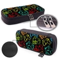 thumbnail image 4 of Lsque Play Game Start Printed Big Capacity PU Leather Pencil Case Large Pencil Pouch Stationery Pen Bag Pencil Holder for Teen, 4 of 6