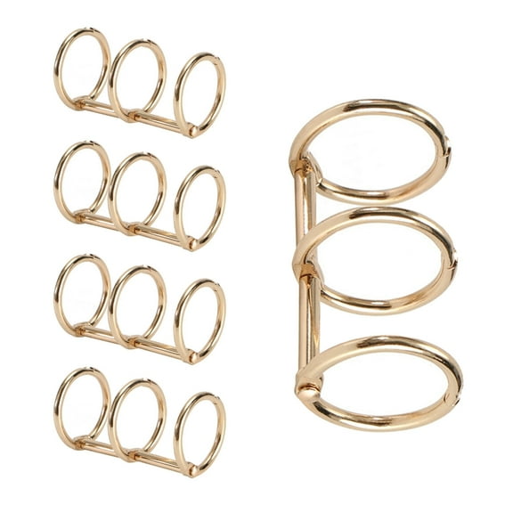 5 Pcs 3 Rings Book Rings Loose Leaf Paper Rings Metal Binder Rings for Office