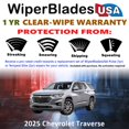thumbnail image 2 of 2025 Chevrolet Traverse Beam Wiper Blades Wipers w/1yr Warranty (Set of 2), 2 of 5