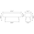 thumbnail image 2 of Creek Bench Glitter Black Bench, Modern Style, Seats up to 2, Plywood, Indoor Living, 2 of 8