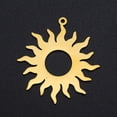 thumbnail image 1 of 5 colgantes de acero inoxidable 201 con diseño de eclipse solar, colgantes de sol, adornos, dijes de metal dorado, 1 of 2