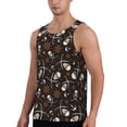 thumbnail image 2 of Gukieu Pirate Skulls Print Men's Quick Dry Fitness Vest, Round Neck Sleeveless Fitness Bodybuilding Top-X-Large, 2 of 7