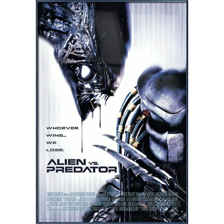 Alien Vs. Predator - Framed Movie Poster (Regular Style / White) (Size: 27" X 40") (Orbit Blue Aluminum Frame)