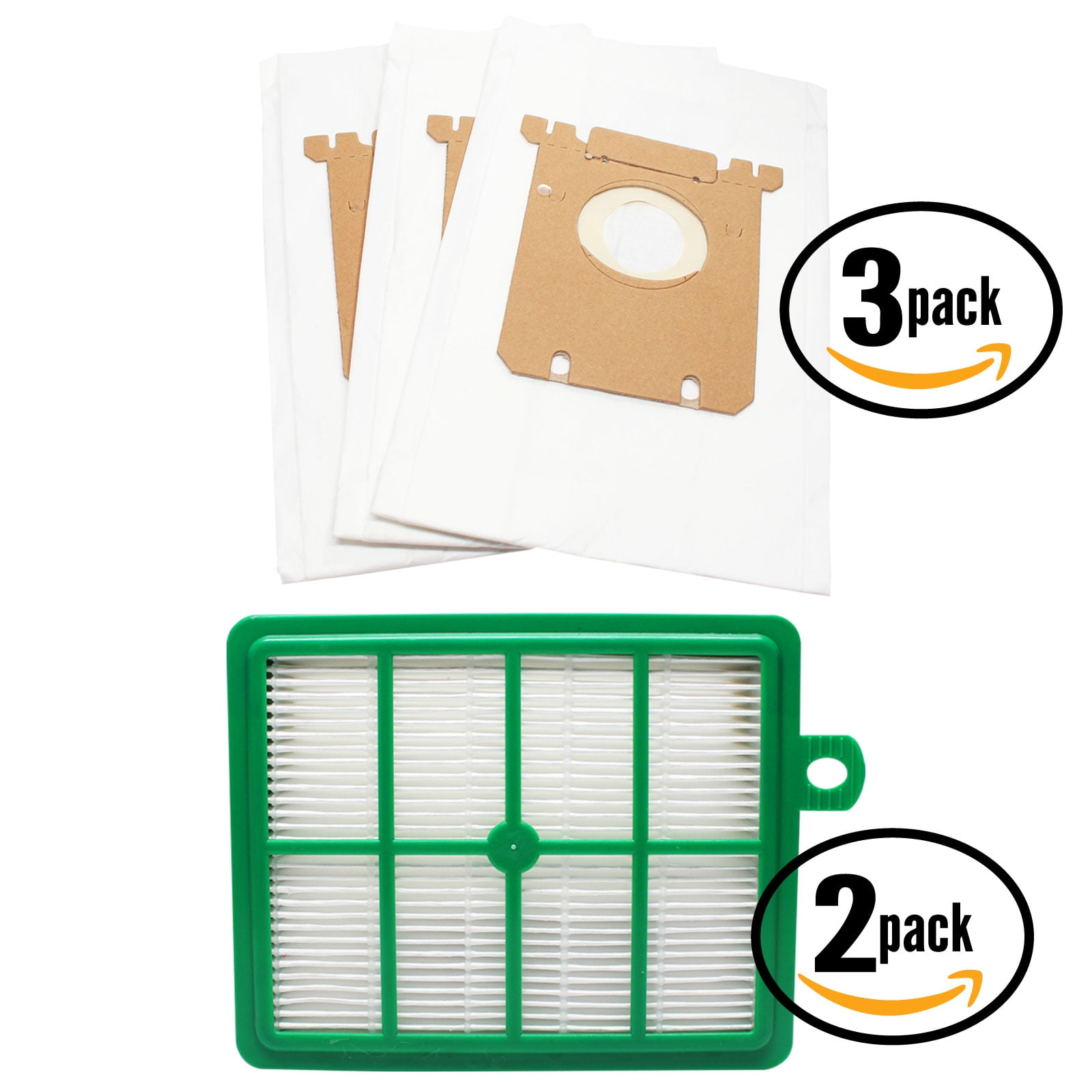 9 Replacement Electrolux Oxygen Ultra Silencer EL7061B Vacuum Bags & 2