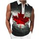 thumbnail image 2 of Camiseta sin mangas con cuello vuelto para hombre, informal, a la moda, sin mangas, con estampado y cremallera, blusa deportiva de poliéster para hombre, 2 of 5
