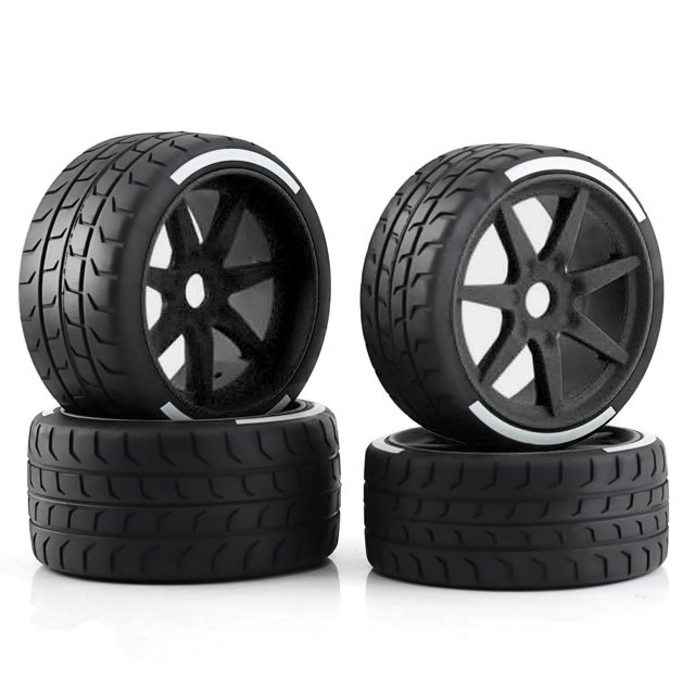 Zootealy 4 Pcs Pneus de Moyeu de Roue 17mm Télécommande pour BJM507