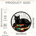 thumbnail image 2 of Christmas Decor under $5! Yannianjz Stained Glass Suncatcher Autumn Christmas Window Hanging Decor for Cat Lover,Black Cat Hanging Decorations Indoor Outdoor,Halloween Decorations for Front Door Wall, 2 of 8