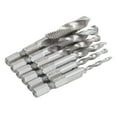 thumbnail image 3 of Combination Drill Tap Set, M3 M4 M5 M6 M8 M10 Dual Uses 3 In 1 6PCS High Hardness Composite Drilling Screw Tapping Tool HSS  For Cast Iron, 3 of 8