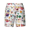thumbnail image 4 of Lsque Mens Swim Trunks Alpaca Flower Pattern - Bathing Suit Compression Liner - Beach Swim Shorts Swimwear - (S-3XL) - Stretch Quick Dry -Small, 4 of 9