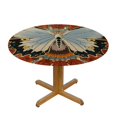 thumbnail image 3 of Orinice Butterfly Sunflower Decorative Round Table Cover Stain Resistant Washable Indoor Outdoor Tablecloth Kitchen Dining Wedding Parties Picnic Camping 100% Polyester Fiber 31-35, 3 of 8