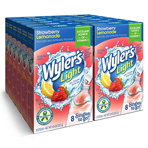 Wyler's Light Strawberry Lemonade Singles To Go Powder Drink Mix Quantity of 12