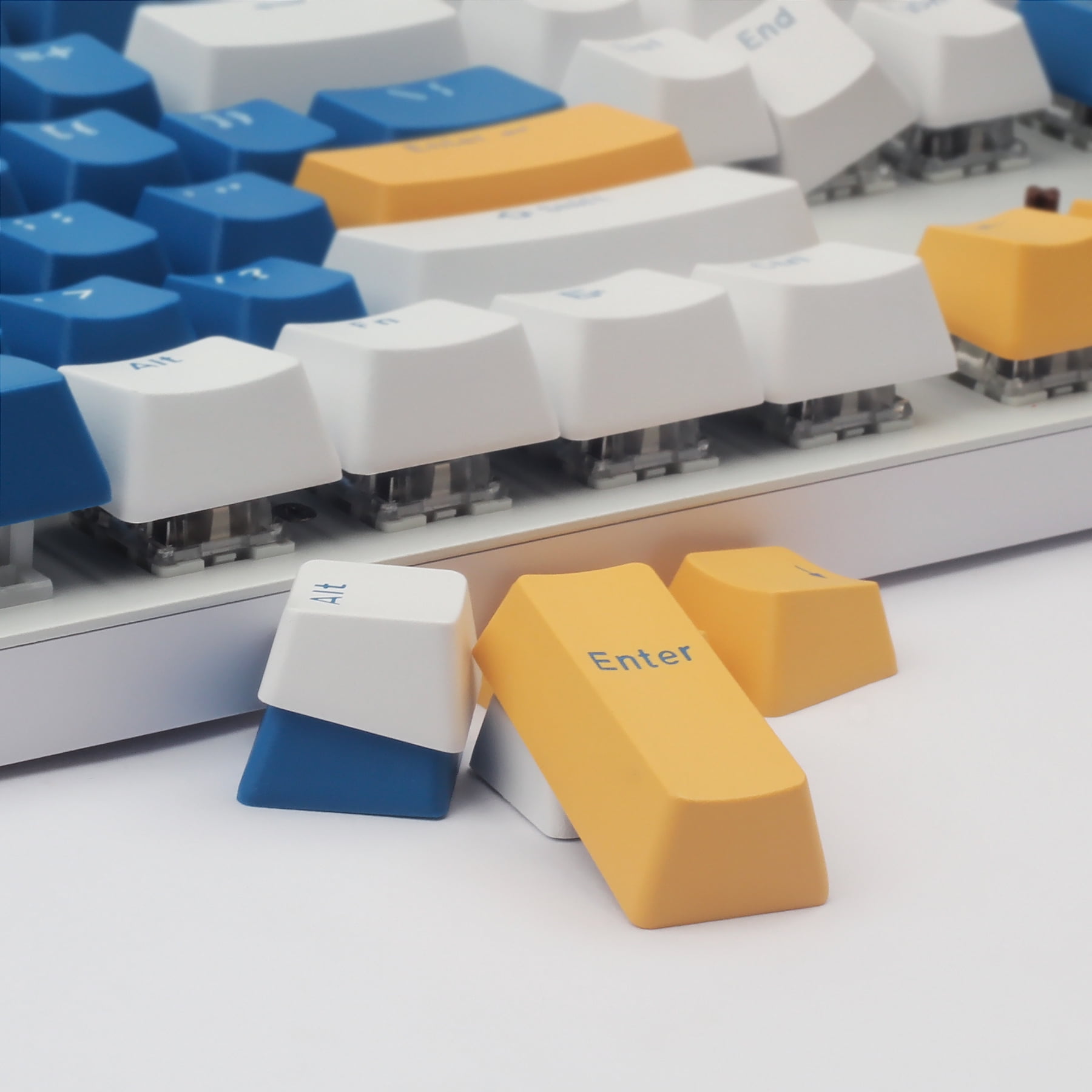 Hyssop PBT Keycaps OEM Profile Doubleshot Keycaps Cherry MX for 61 64 84 87 108 MX Switches Mechanical Keyboard