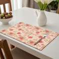 thumbnail image 6 of Placemat, Pioneer Flower Floral Print Pattern Place Mats Table Mat Set Of 2, PVC Washable Placemats for Party Kitchen Dining Decoration, 18x12 Inch, Fade Resistant, 6 of 6