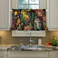 thumbnail image 5 of Coolnut Mushroom Kitchen Curtains 2 Panels, UV Protected Tier Curtains Half Window Curtains Kitchen Tiers for Guest Room Bathroom Sink Laundry Room Basement,36 x 27 Inch, 5 of 6