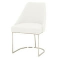 thumbnail image 2 of BenJara Velvet upholstered Dining Chair With Steel Feet, Silver And White, Set Of Two, 2 of 6