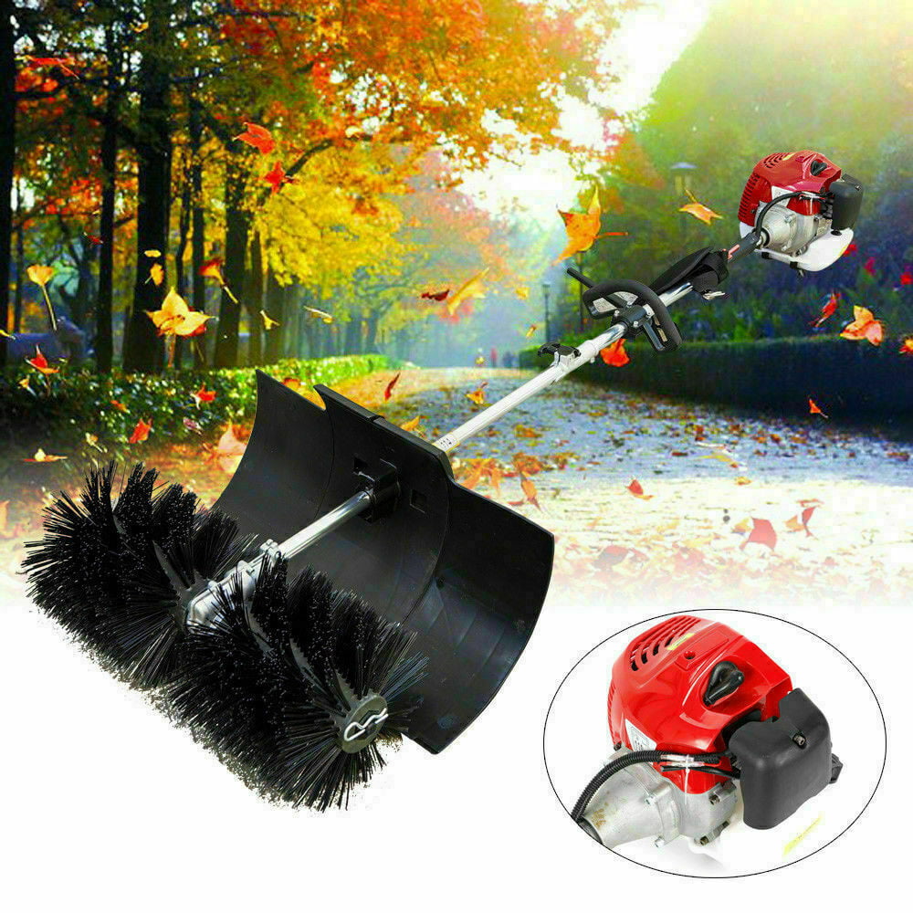 TWO WHEEL PUSH 52CC SNOW SWEEPER DRIVEWAY CLEANER ARTIFICIAL GRASS POWER BROOM 