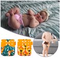 thumbnail image 3 of Paquete de 4 pañales de entrenamiento para bebés Pañales lavables impermeables Impresión ajustable A prueba de fugas Recién nacido Aprendizaje Envoltura de enfermería Tipo 4 Guardurnaity BA000363-04, 3 of 7