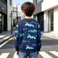 thumbnail image 4 of OGLCCG Boys Cotton Sweatshirts Long Sleeve Crewneck Cartoon Print Pullover Tops Kids Cute Comfy Outfits For Casual Wear Size 1-7, 4 of 8