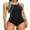 Gray, variant on Alove Women's Wide Straps Training Bath Suit Splicing Color Square Neck Sport Swimsuit