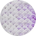 thumbnail image 2 of Addison Rugs Dream Shag Premium Machine Washable Transitional Arches Purple Round Rug, 8' x 8', 2 of 8