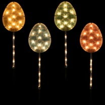Northlight Lighted Easter Egg Outdoor Pathway Markers - 28.5" - Set of 4