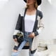 thumbnail image 2 of Cárdigan para mujer Cárdigan con frente abierto Suéteres Moda Color a juego Mangas largas Punto Suelto Tops Blusa Suéter Odeerbi  ODB-5, 2 of 5