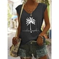 thumbnail image 3 of ZOELNIC 2Pack Sleeveless Tank Tops for Women 2025 Summer Casual Graphic Tees Loose Fit V Neck Vacation Outfits Shirts, 2XL, 3 of 4