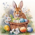 thumbnail image 1 of 5D DIY Taladro Parcial Con Forma Especial Pascua Conejo 30x30cm, 1 of 9