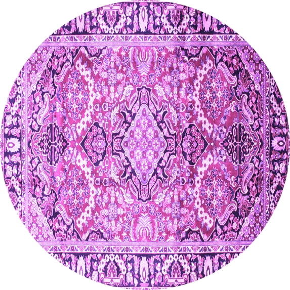 Ahgly Company Indoor Round Persian Purple Traditional Area Rugs, 6' Round