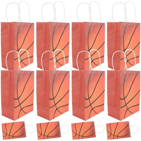 MLINS Sports Ball Pattern Paper Gift Bags with Handles for Packing Use Multi Color 12pcs