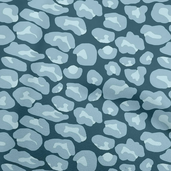 oneOone Cotton Flex Teal Blue Fabric Animal Skin Sewing Fabric By The Yard Printed Diy Clothing Sewing Supplies 40 Inch Wide