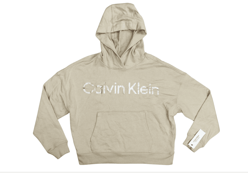 Calvin Klein Women's Cozy Relaxed Fit Fleece Logo Hoodie (Electric