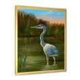 thumbnail image 2 of Designart 'Blue Heron Wetland Bird on The Lake Shore' Traditional Framed Art Print, 2 of 4