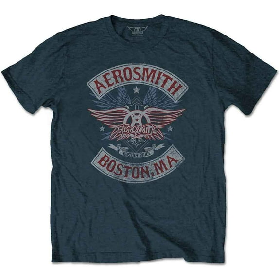 Aerosmith Unisex T-Shirt: Boston Pride (Medium)