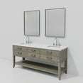 thumbnail image 5 of Norwalk 72 in W Grey Oak Double Vanity, Cultured Marble Top, Faucet Set, and 34 in Mirrors, 5 of 9