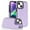Purple, variant on Allytech Flip Wallet Case for iPhone 15 with Card Slots, Premium PU Leather [RFID Blocking] [Double Magnetic Button] Kickstand Shell, Shockproof Anti-Fall Protective Case - White