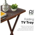 thumbnail image 4 of PetFurnishn 2-Pack Folding TV Tray & Table, Multifunctional Foldable Set for Eating, Honey Oak, 4 of 10