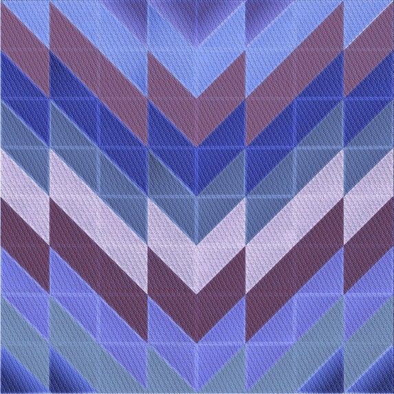 Ahgly Company Indoor Square Patterned Purple Amethyst Purple Area Rugs, 5' Square