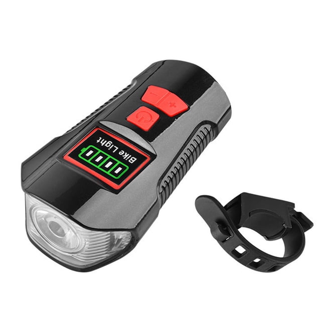 Bike Light USB Rechargeable Cycling Headlight with 120dB Horn 4 Lighting Modes Waterproof Bicycle Front