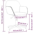 thumbnail image 4 of vidaXL Swivel Office Chair Black Fabric, 4 of 5