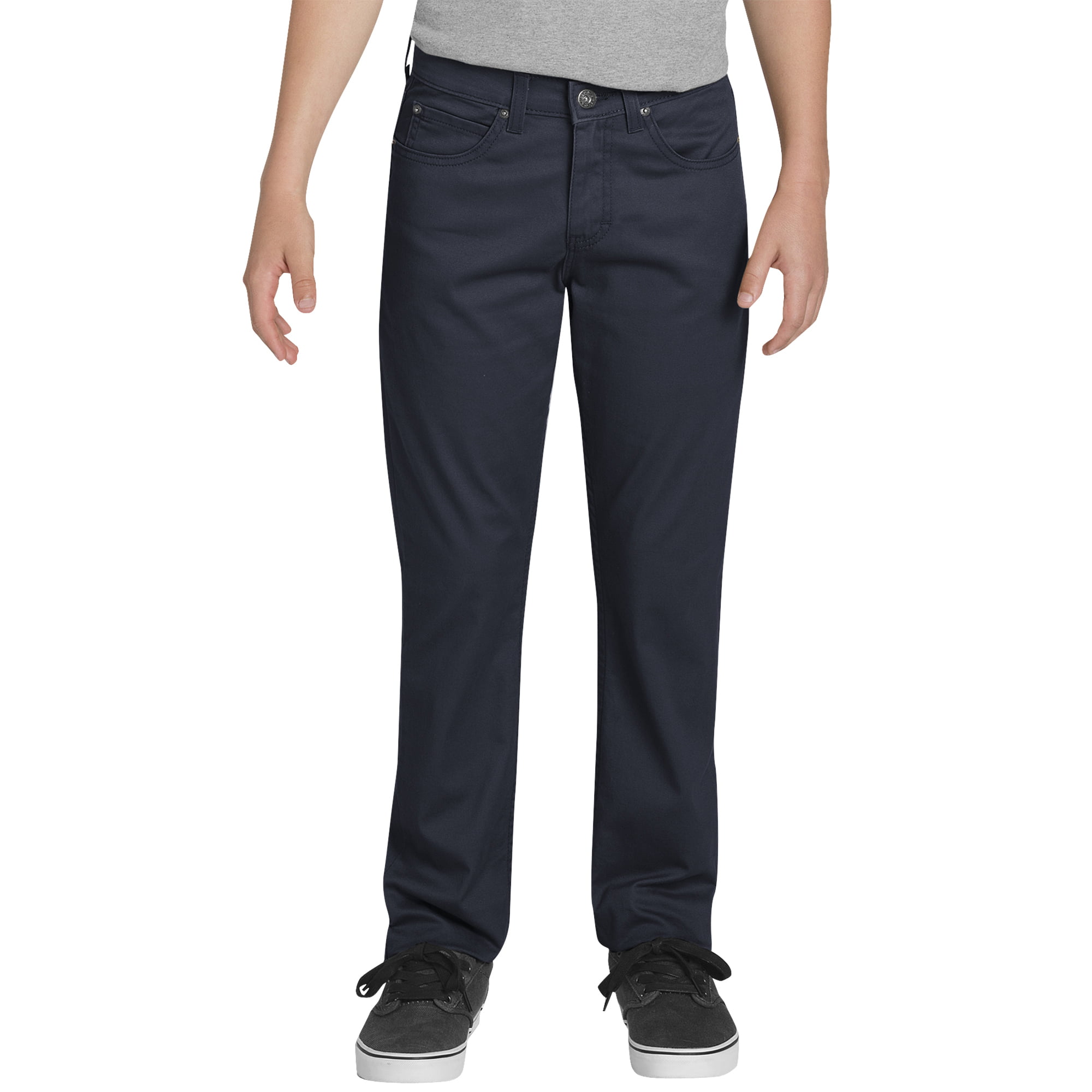 Boys' School Uniforms Slim Fit Tapered Leg Flex Twill Pant - Walmart.com