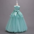 thumbnail image 6 of Trendfront Girls Dress Crew Neck Sleeveless Floral Bowknot Long Formal Princess Gown Birthday Party Evening Gown 5-16 Years, 6 of 9