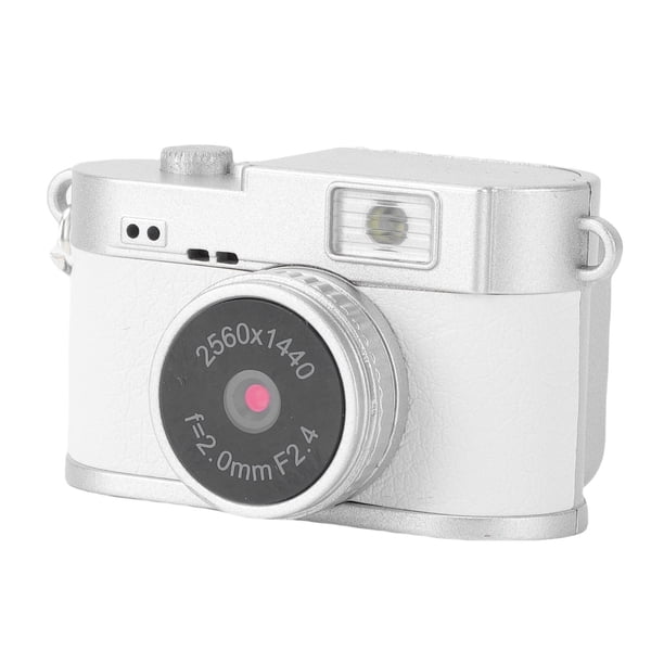 Mini Cámara Digital Con Llavero, Vídeo 2K FHD, Foto De 2 MP, Pantalla A Color De 1,47 Pulgadas, 4 Filtros LED Flash Recargable Pequeña Cámara Digital Retro, Cumpleaños,