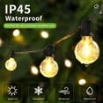 thumbnail image 6 of Brochao Solar String Lights Outdoor Waterproof Solar Power LED Patio Lights for Porch Garden Market Bistro, 50 Lights, 23 ft, 6 of 11