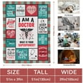thumbnail image 3 of Doctor Gifts, Doctor Themed Blanket for Doctor Appreciation, Retirement Retirement, Thank You Doctor Gifts for Women Men Boyfriend Son Husband, Anniversary Birthday 60"X50", 3 of 5
