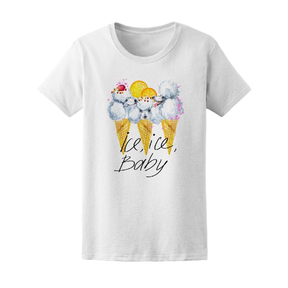 Cute Dog Ice Cream Cones Tee Women's -Image by Shutterstock
