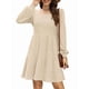 thumbnail image 2 of Vestido Estilo Babydoll Informal de Otoño con Cuello Cuadrado y Larga para Mujer. Albaricoque S, 2 of 7